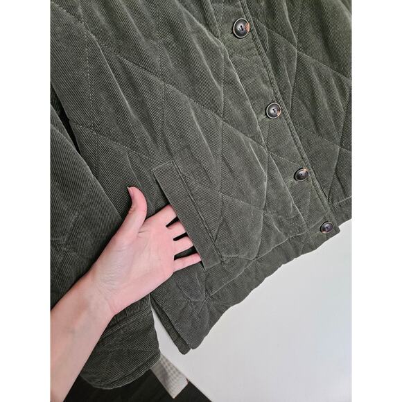 Trovata Women's Olive Green Thyme Quilted Betty Jacket Size Medium - Picture 6 of 11